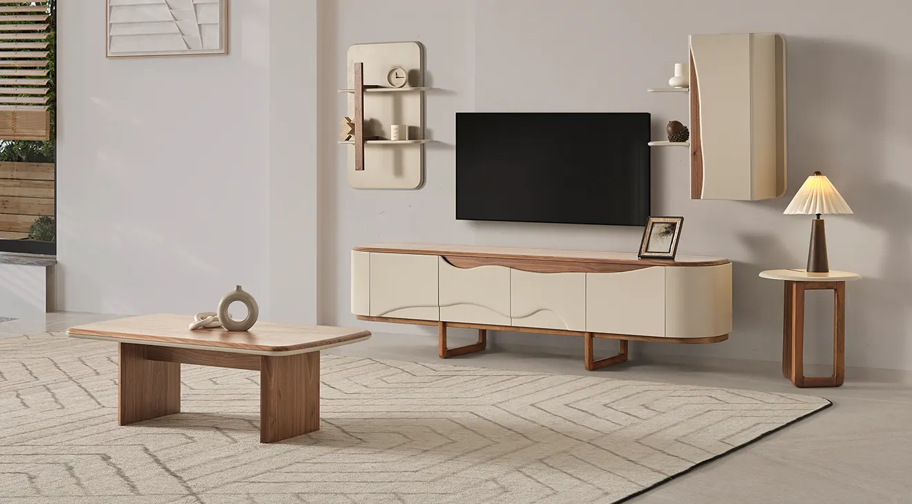 Calista Ahşap Ayaklı Tv Ünitesi